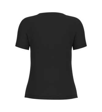 Guess Camiseta Triangulo con perlas negro