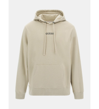 Guess Sweatshirt med huva vit logotyp