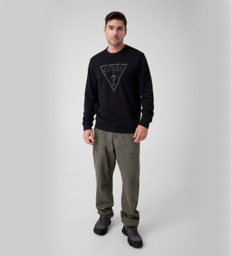 Guess Sweat à logo brodé noir