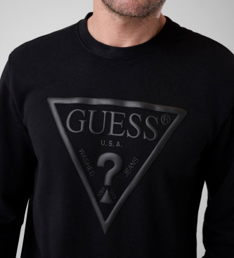Guess Sweat à logo brodé noir