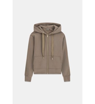 Guess Sudadera con pedrería marrón