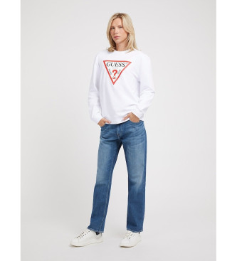 Guess Sweatshirt med vit triangel-logotyp