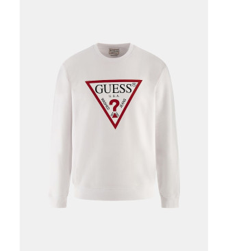 Guess Sudadera con trangulo logo blanco