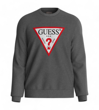 Guess Sweatshirt avec logo triangulaire gris
