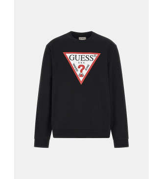 Guess Triangle logo sweatshirt black