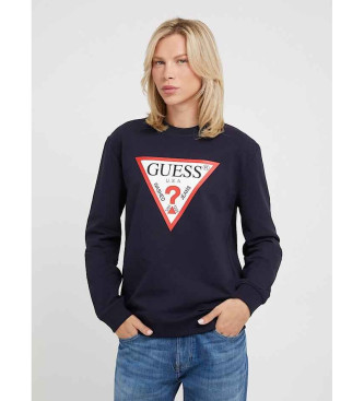 Guess Sudadera con tringulo logo marino