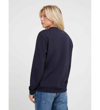 Guess Sweatshirt triangle avec logo bleu marine