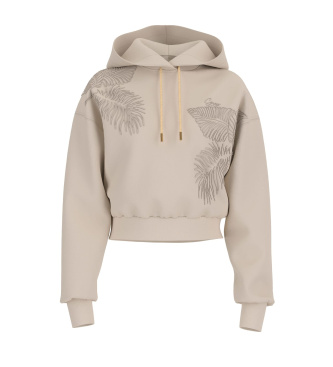 Guess Sweatshirt Leaves Crop beige