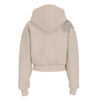 Guess Sweatshirt Leaves Crop beige