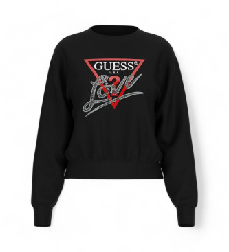 Guess Logo Icon Sweatshirt Schwarz