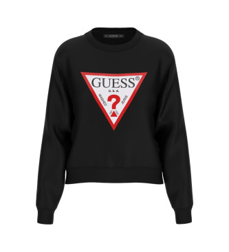 Guess Sudadera Original Fleece negro