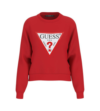 Guess Oryginalna bluza polarowa czerwona