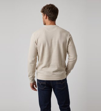Guess Felpa Testurizzata Manica Lunga Beige