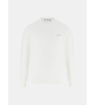 Guess Pull avec logo sur le devant gris, blanc