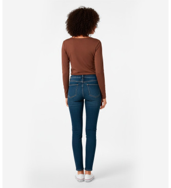 Guess Top con abertura y hebilla marrn