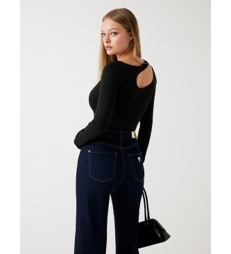 Guess Top con abertura y hebilla negro