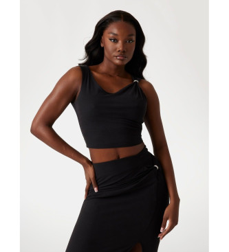 Guess Cropped sleeveless top black