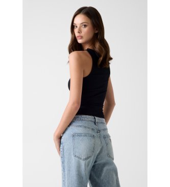 Guess Black ribbed top