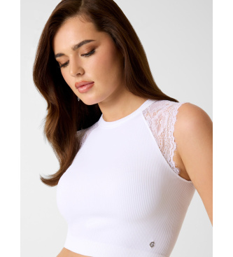 Guess Wei�es Spitzenstrick-Top