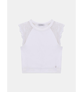 Guess Wei�es Spitzenstrick-Top