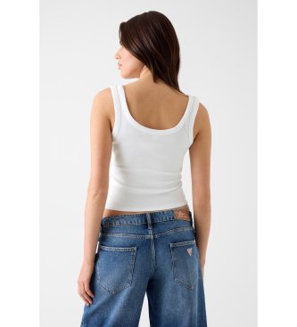 Guess White logo tank top