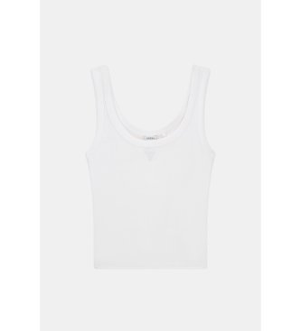Guess White logo tank top
