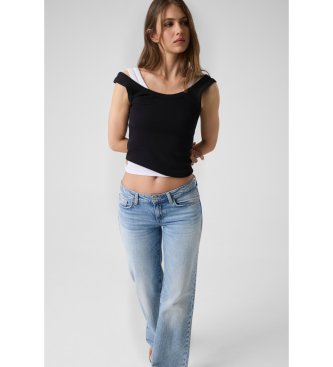 Guess Black logo tank top