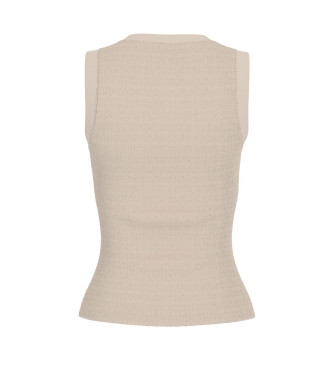 Guess Top Francine Smock Hotfix beige