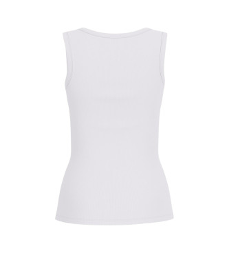 Guess Top sin mangas con logotipo bordado blanco