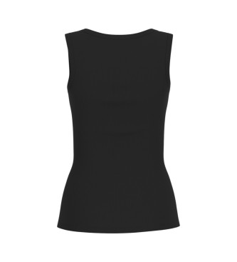 Guess Top sin mangas con logotipo bordado negro