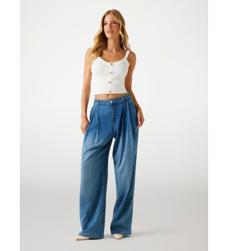 Guess rmels hvid ribstrikket top