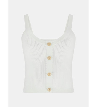 Guess rmels hvid ribstrikket top