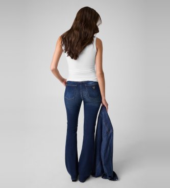 Guess Top Sans Manches Mini Logo Blanc