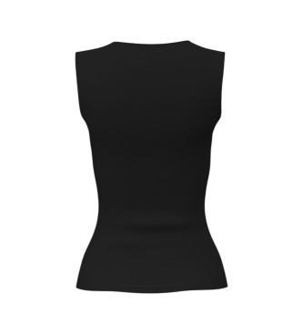 Guess Black rhinestone logo top