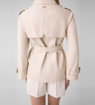 Guess Trench court Marika en cuir synthétique beige