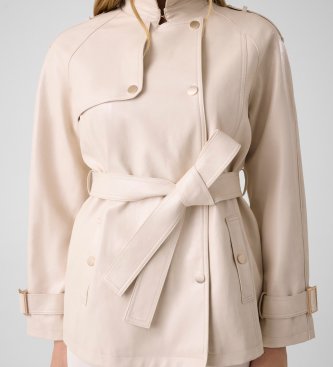 Guess Trench court Marika en cuir synthétique beige