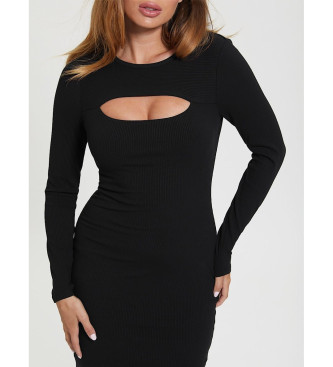 Guess Black knitted dress with slits