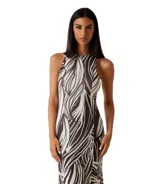 Guess Vestido maxi com estampado animal