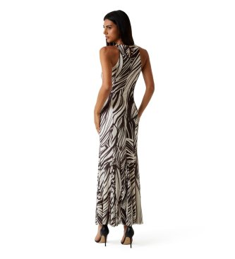Guess Vestido maxi com estampado animal