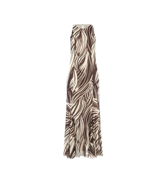 Guess Brązowa sukienka maxi