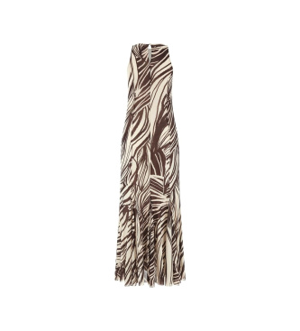 Guess Brązowa sukienka maxi