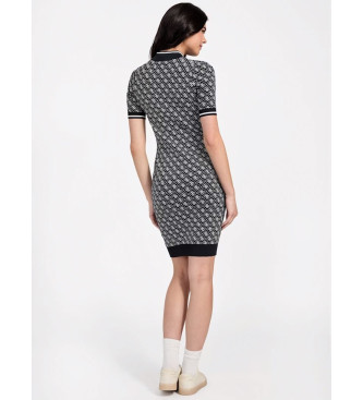 Guess Abito midi in maglia con logo 4G blu navy