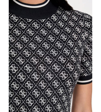 Guess Abito midi in maglia con logo 4G blu navy