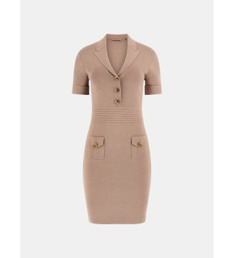 Guess Ttstickad beige miniklnning
