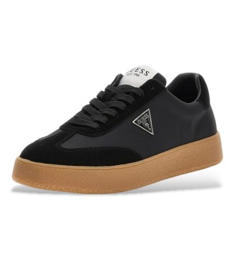 Guess Skórzane sneakersy Wiman czarne