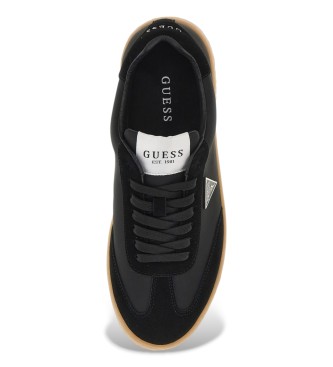 Guess Skórzane sneakersy Wiman czarne