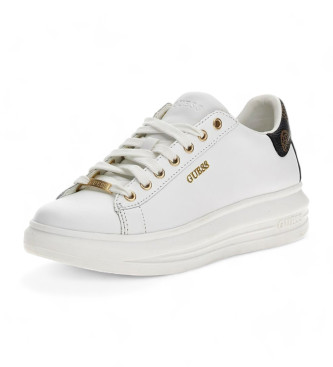 Guess Trainer vibo cuir vritable blanc