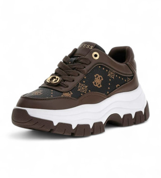 Guess Trningssko Runner Berrett logo 4G pon brun