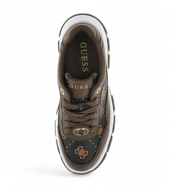 Guess Trningssko Runner Berrett logo 4G pon brun