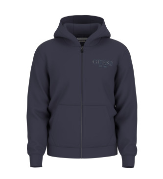 Guess Bluza basic niebieska